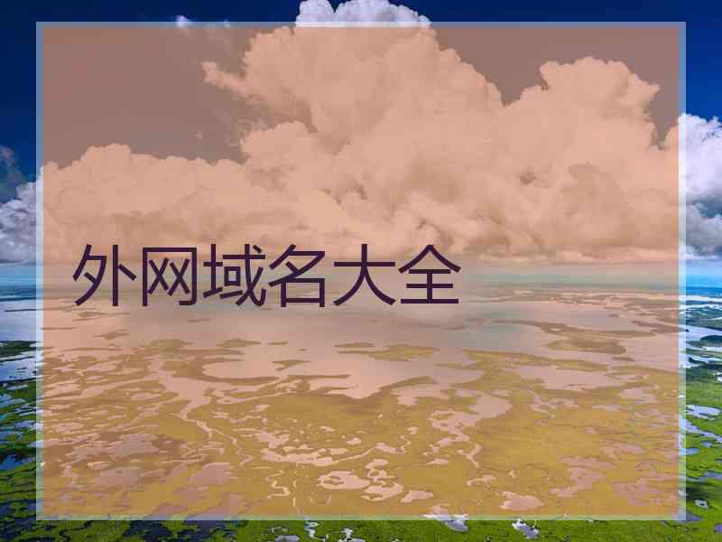 外网域名大全