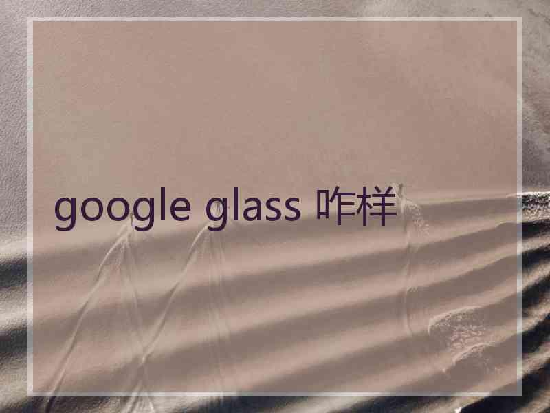 google glass 咋样