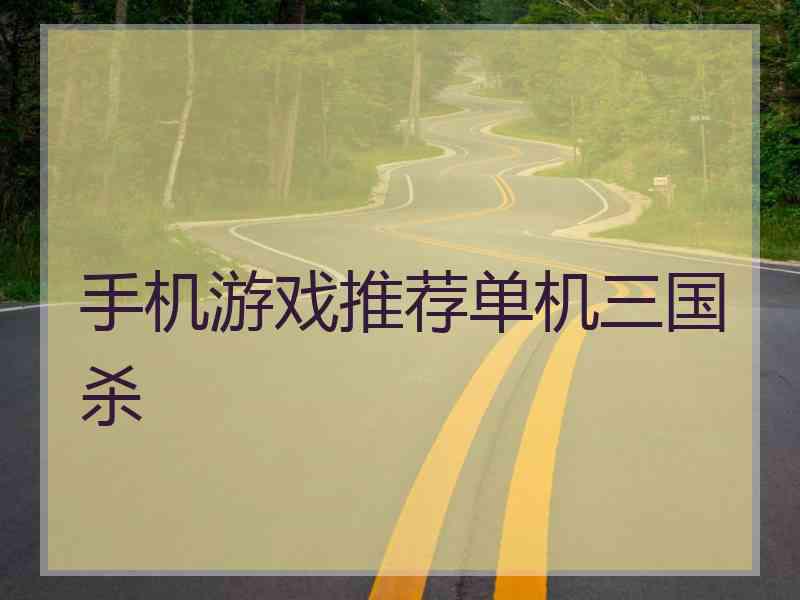 手机游戏推荐单机三国杀
