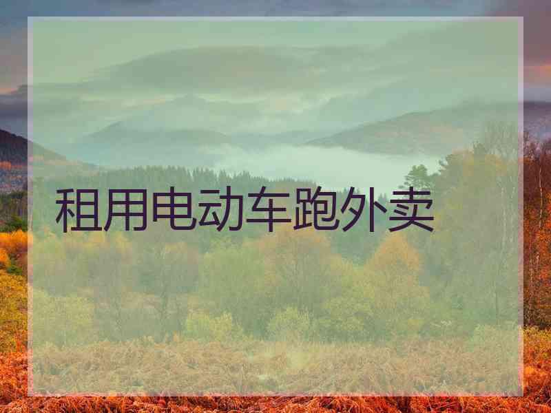 租用电动车跑外卖