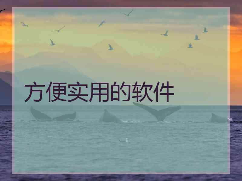 方便实用的软件