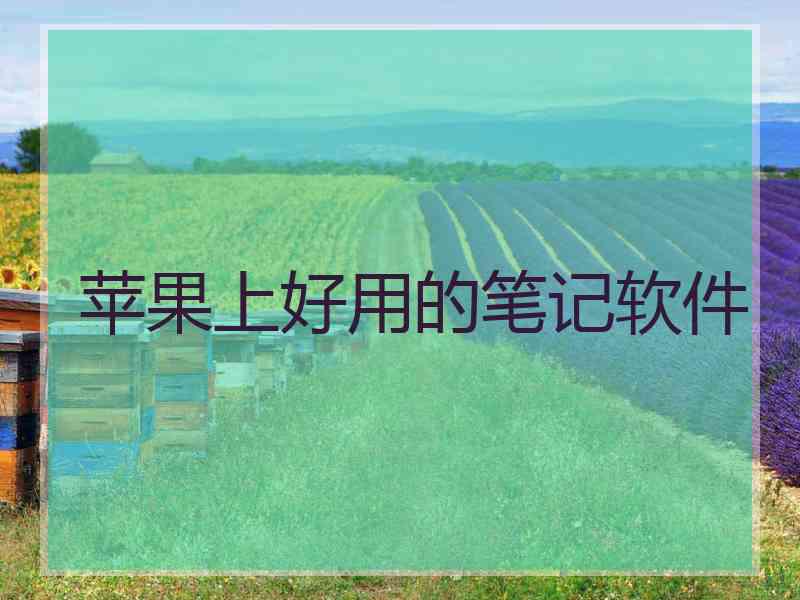 苹果上好用的笔记软件