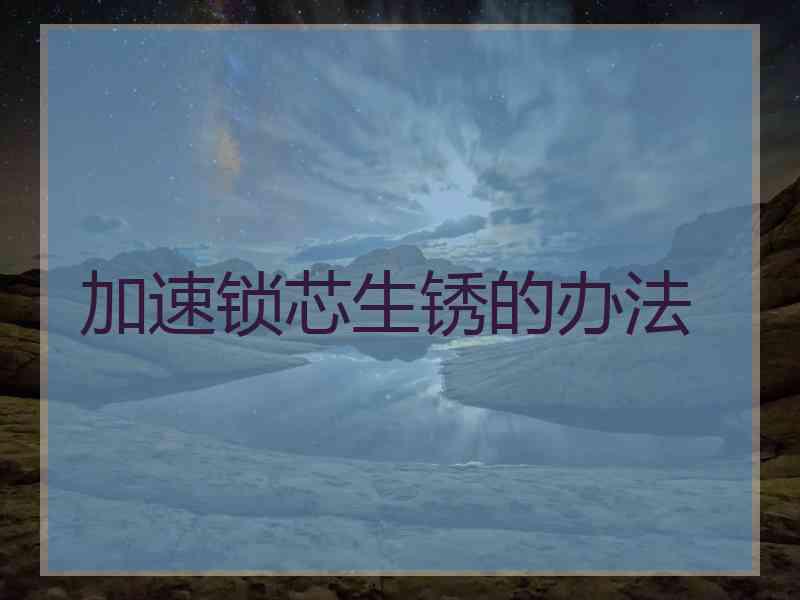 加速锁芯生锈的办法