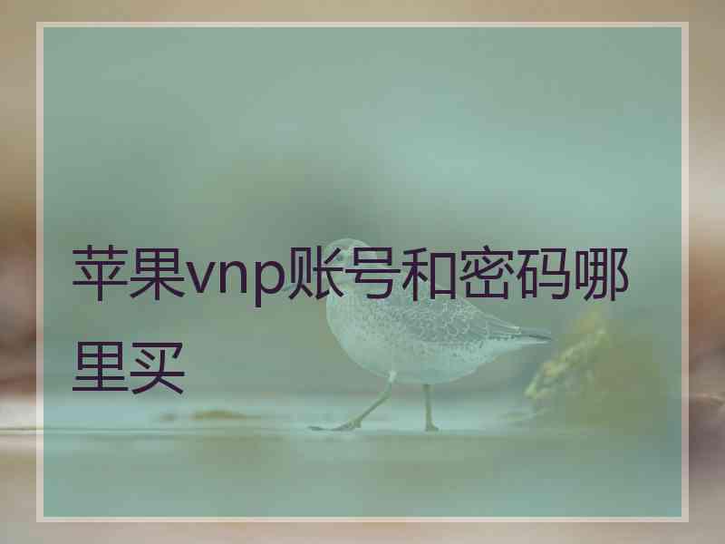 苹果vnp账号和密码哪里买