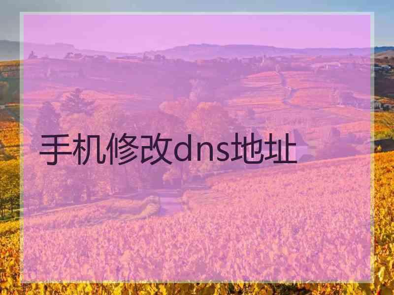 手机修改dns地址
