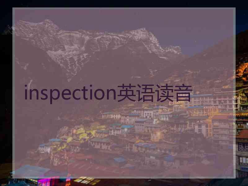 inspection英语读音