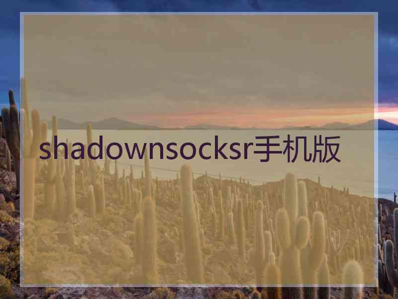 shadownsocksr手机版