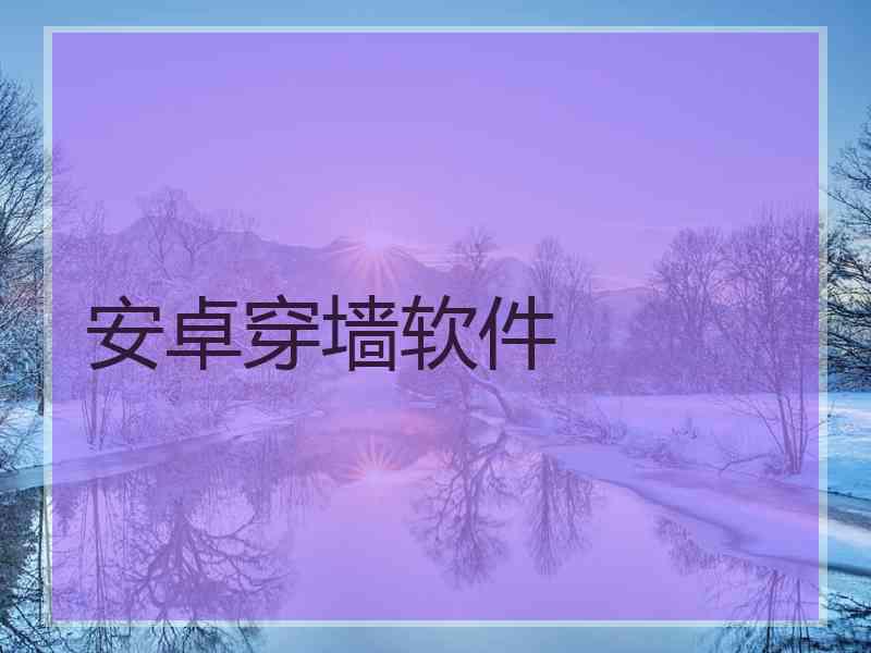 安卓穿墙软件
