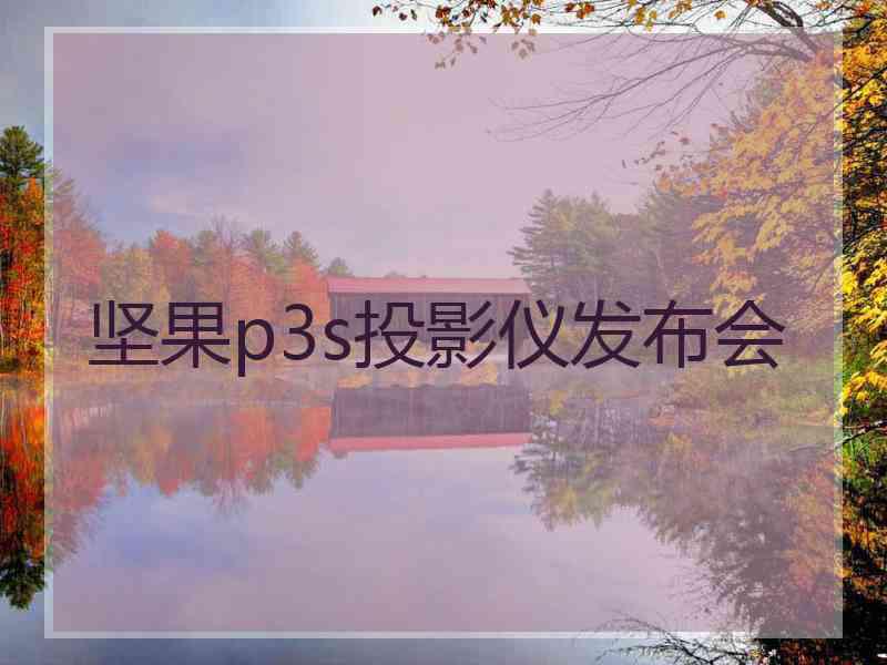 坚果p3s投影仪发布会