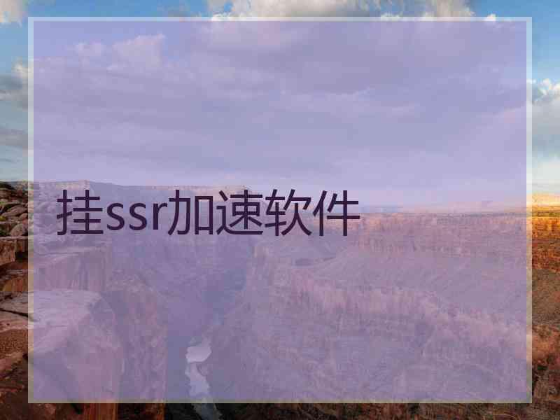 挂ssr加速软件