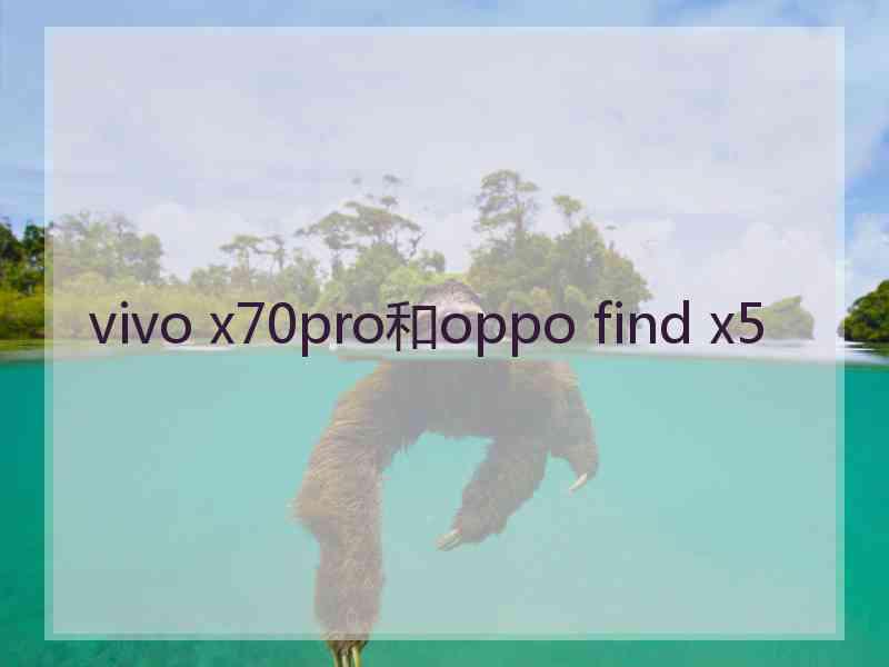 vivo x70pro和oppo find x5