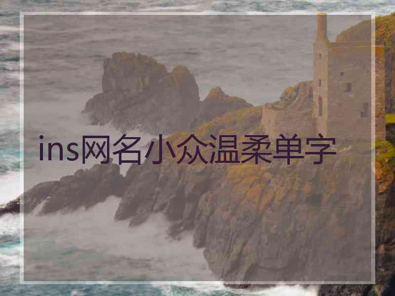 ins网名小众温柔单字