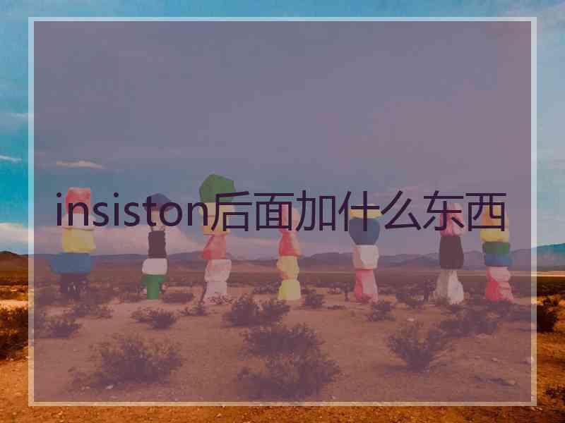 insiston后面加什么东西