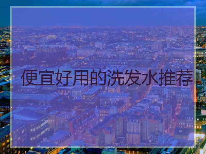 便宜好用的洗发水推荐