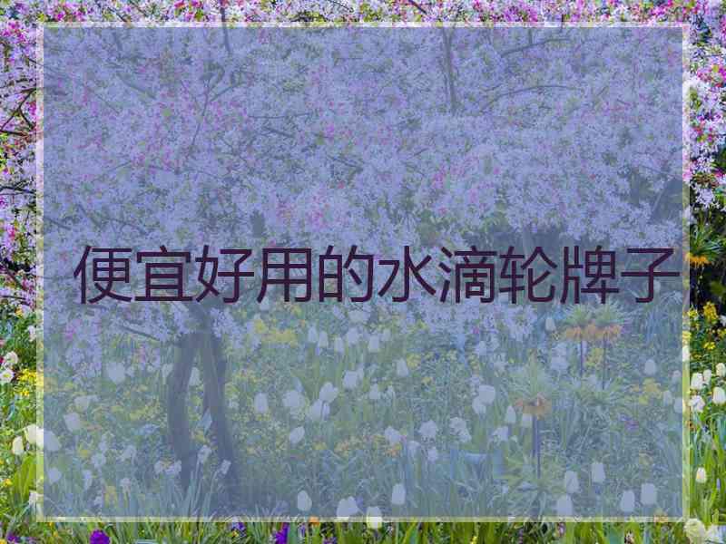 便宜好用的水滴轮牌子