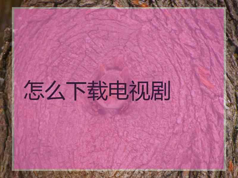 怎么下载电视剧