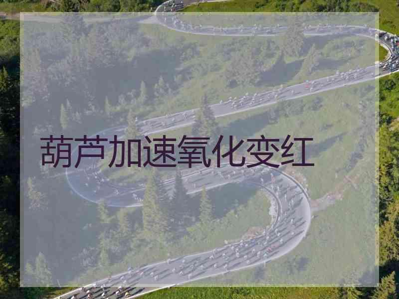 葫芦加速氧化变红