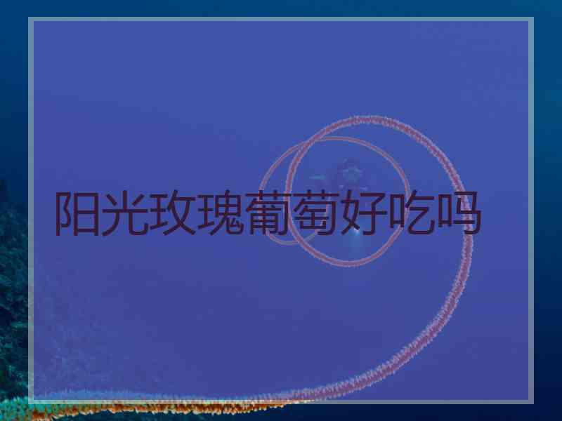 阳光玫瑰葡萄好吃吗