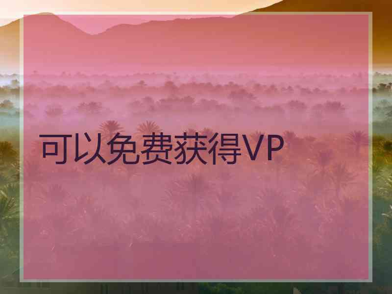 可以免费获得VP