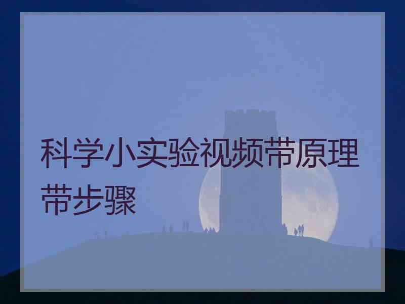 科学小实验视频带原理带步骤