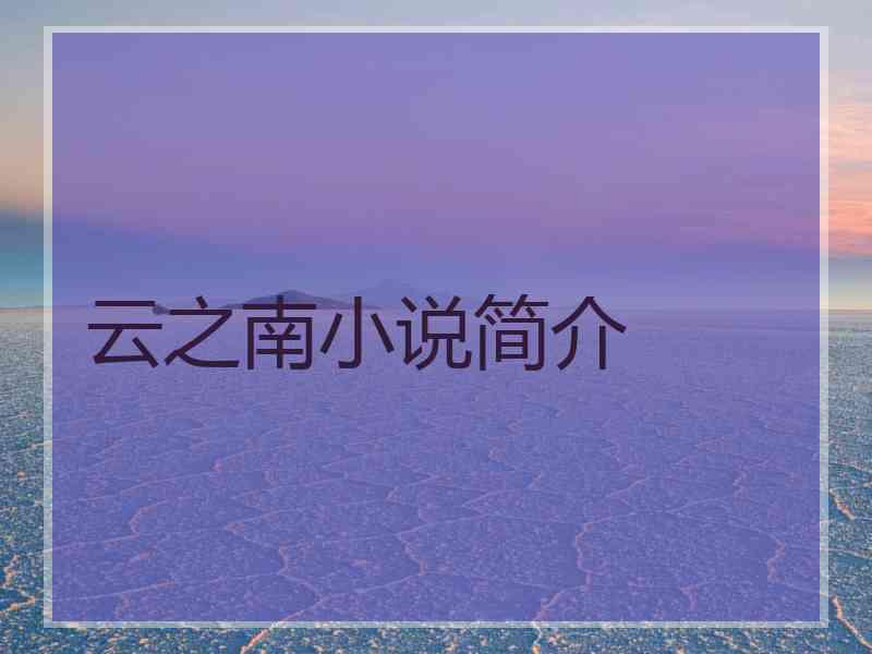 云之南小说简介