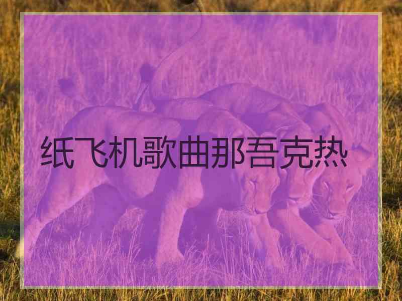 纸飞机歌曲那吾克热