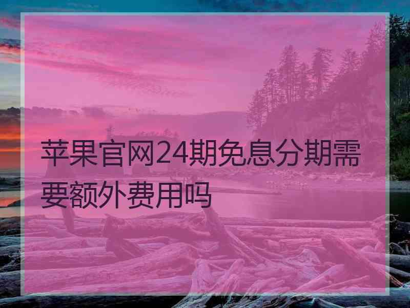 苹果官网24期免息分期需要额外费用吗