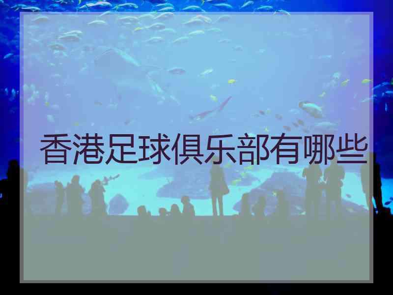 香港足球俱乐部有哪些
