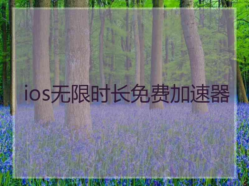 ios无限时长免费加速器