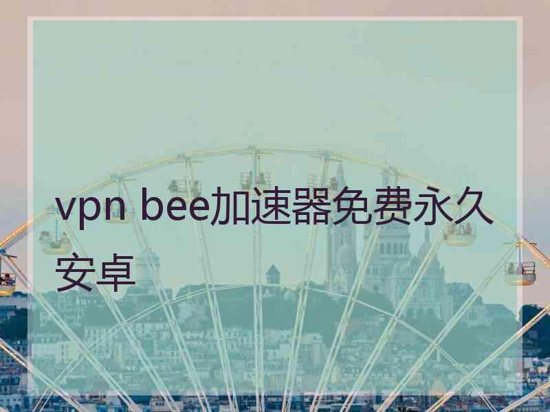 vpn bee加速器免费永久安卓