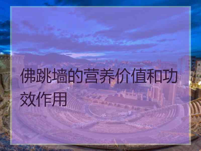 佛跳墙的营养价值和功效作用
