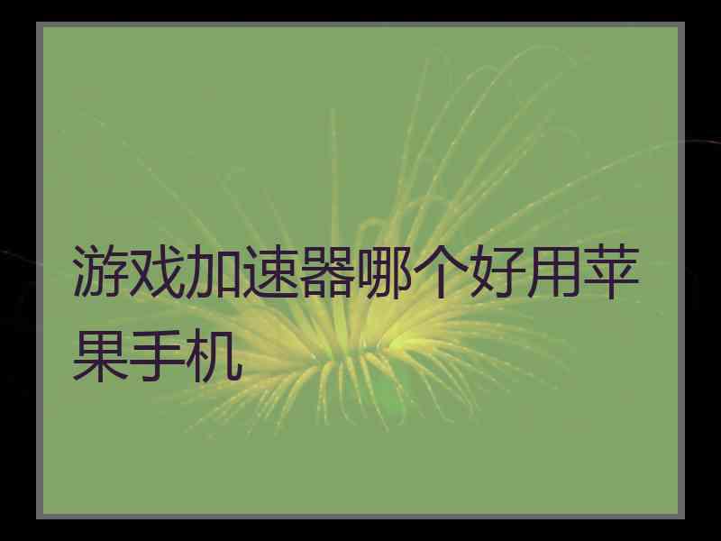 游戏加速器哪个好用苹果手机