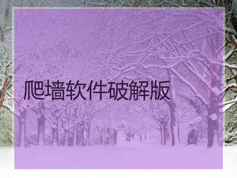 爬墙软件破解版