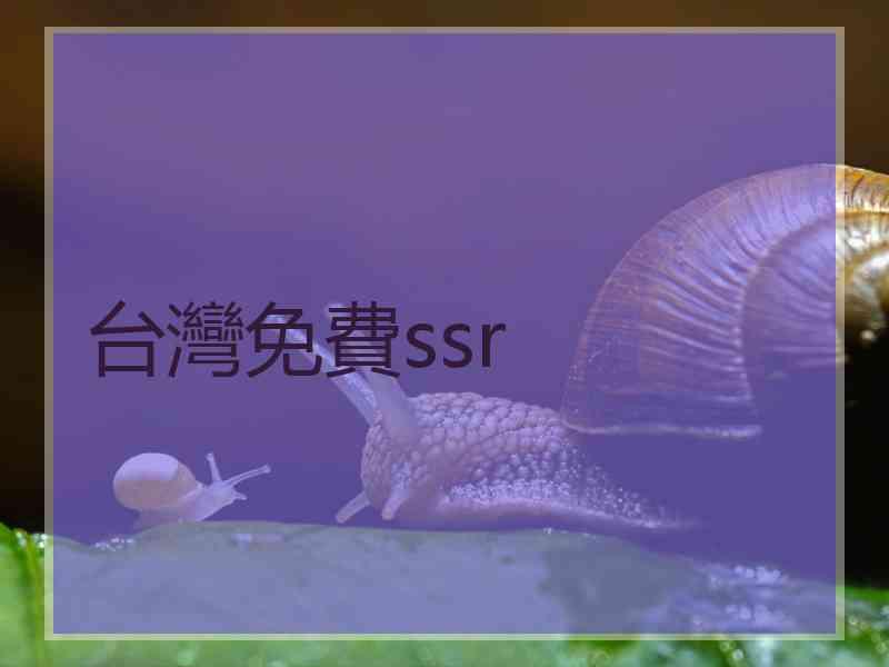 台灣免費ssr
