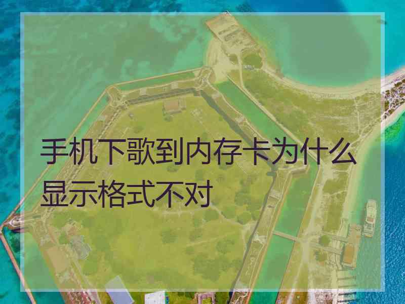 手机下歌到内存卡为什么显示格式不对