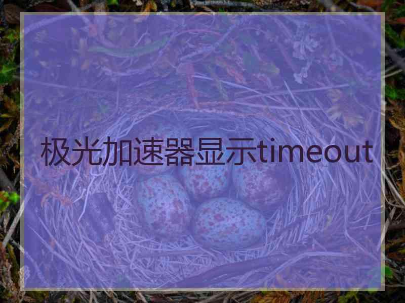 极光加速器显示timeout