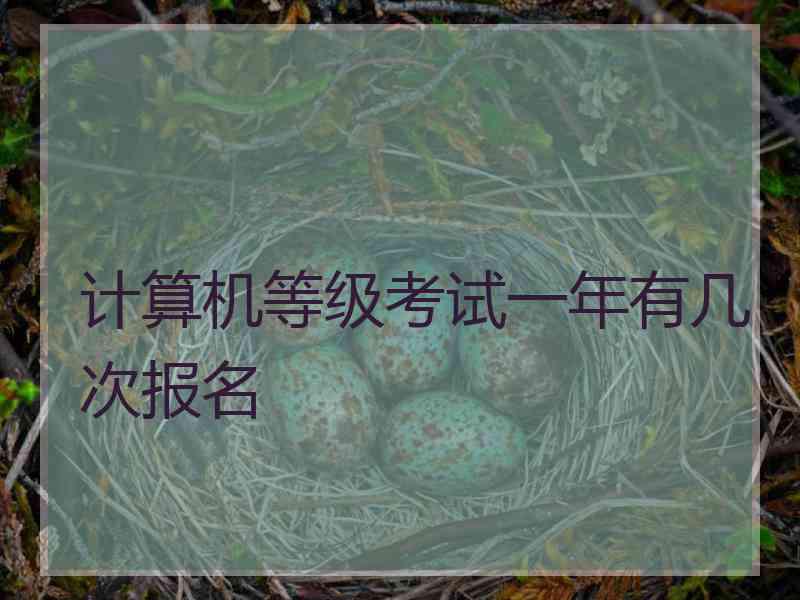 计算机等级考试一年有几次报名