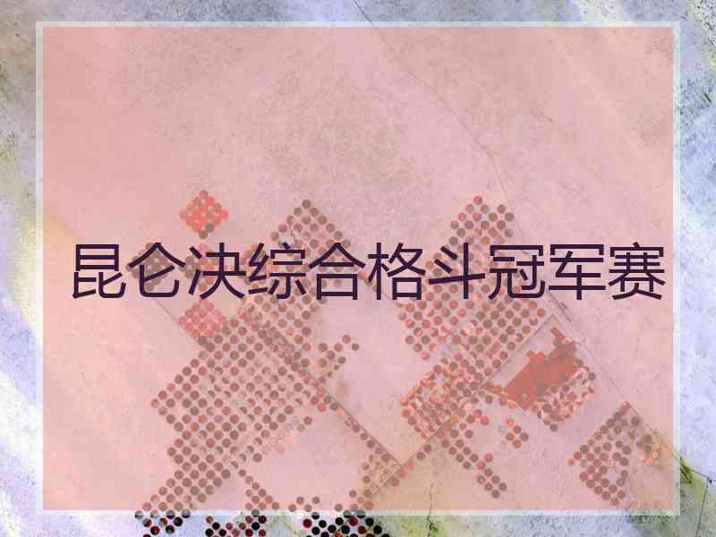 昆仑决综合格斗冠军赛