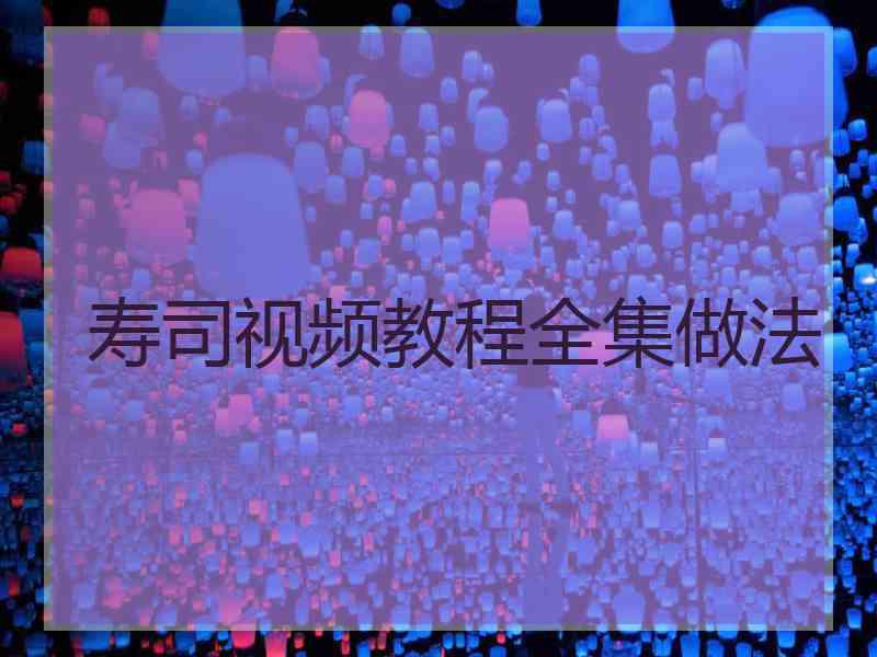 寿司视频教程全集做法