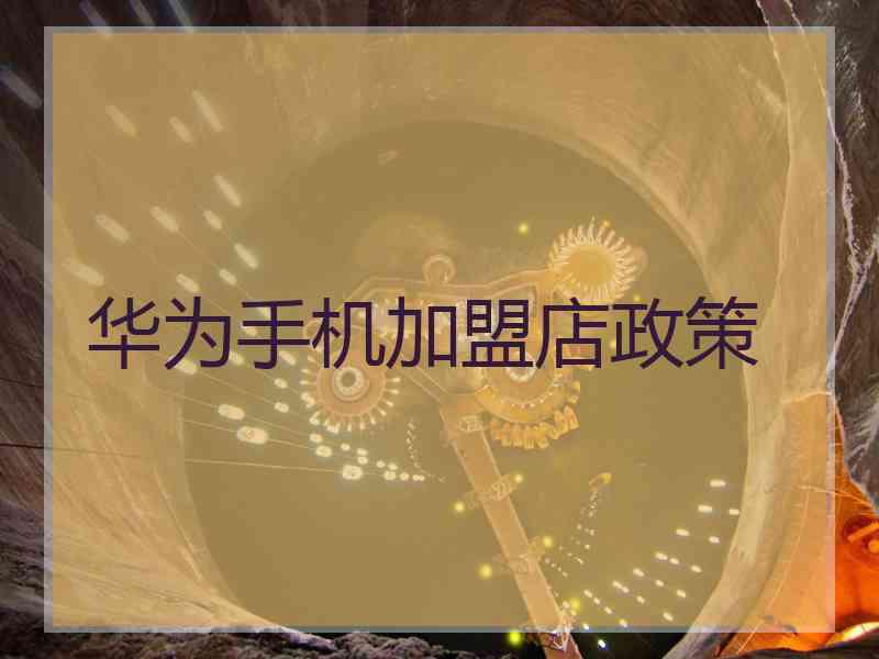 华为手机加盟店政策