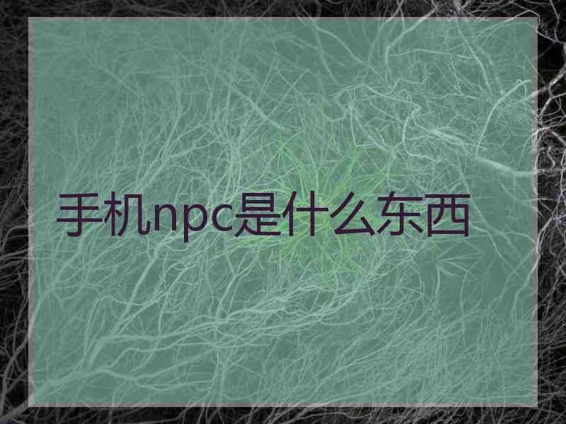 手机npc是什么东西