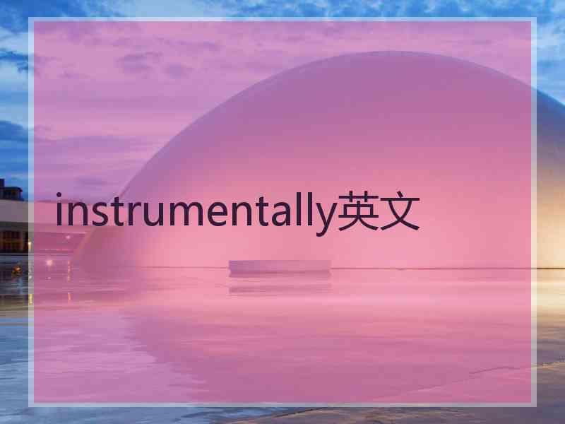 instrumentally英文