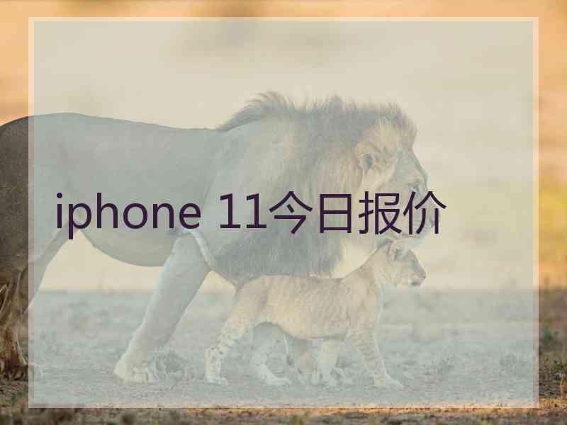 iphone 11今日报价