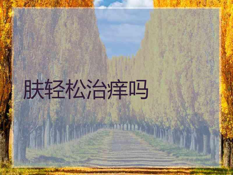 肤轻松治痒吗
