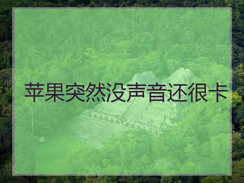 苹果突然没声音还很卡