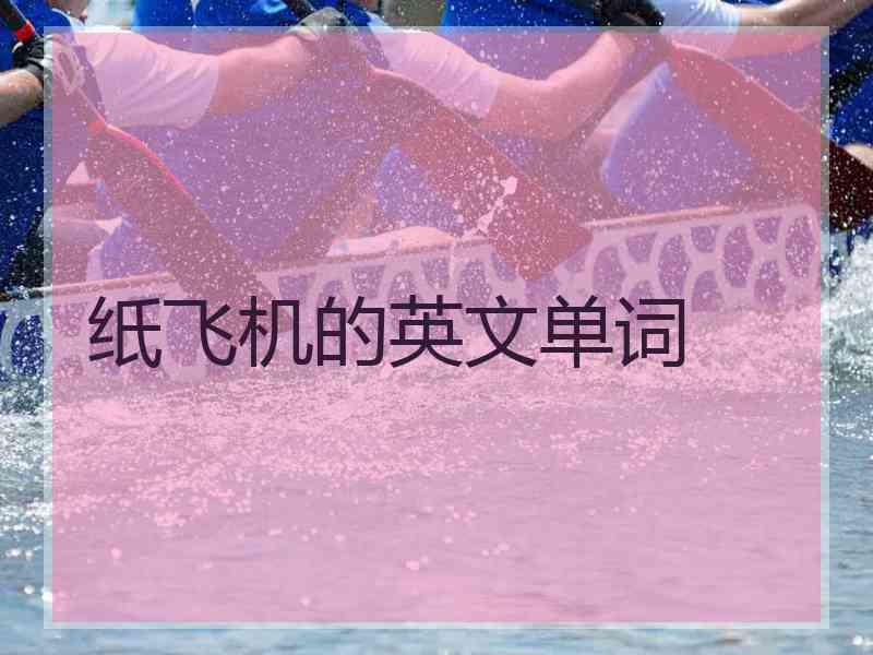 纸飞机的英文单词