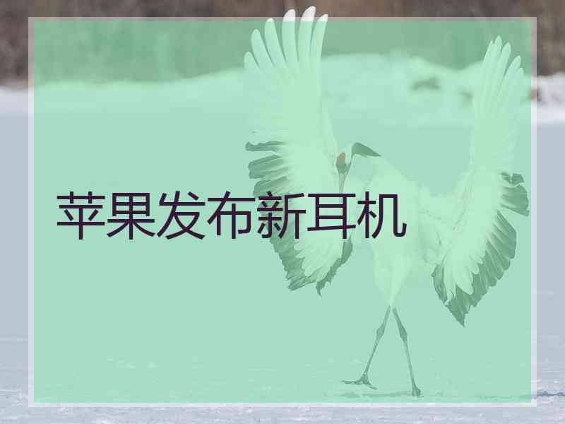 苹果发布新耳机