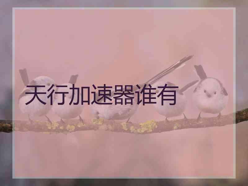天行加速器谁有