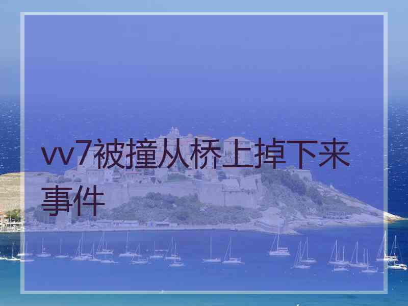 vv7被撞从桥上掉下来事件