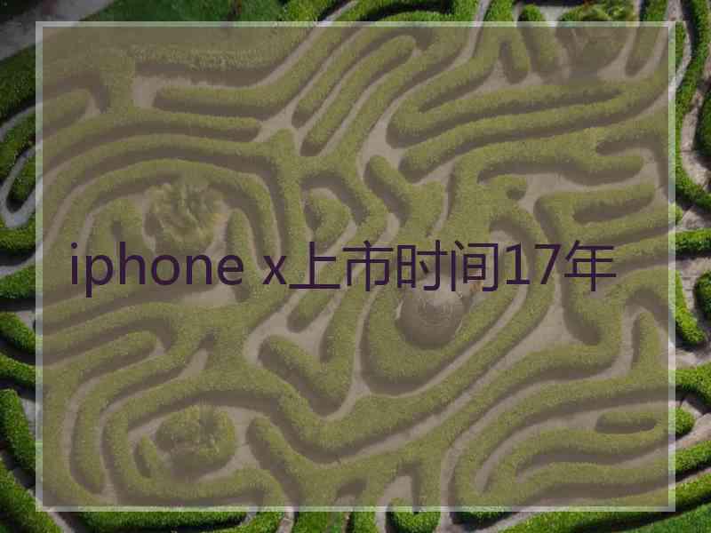 iphone x上市时间17年